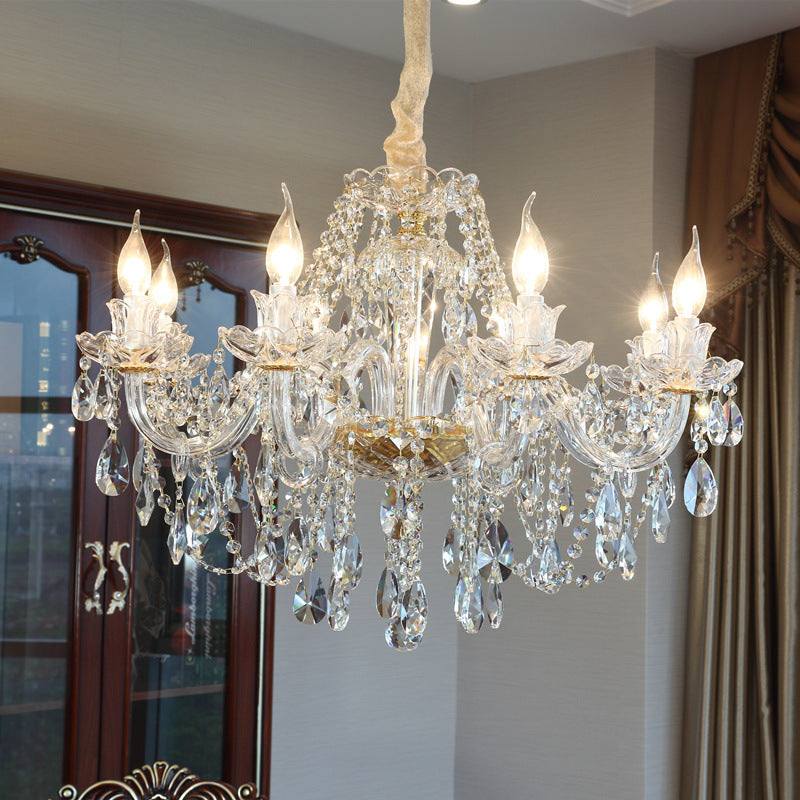 Luxury Crystal Chandelier In Living Room CJ