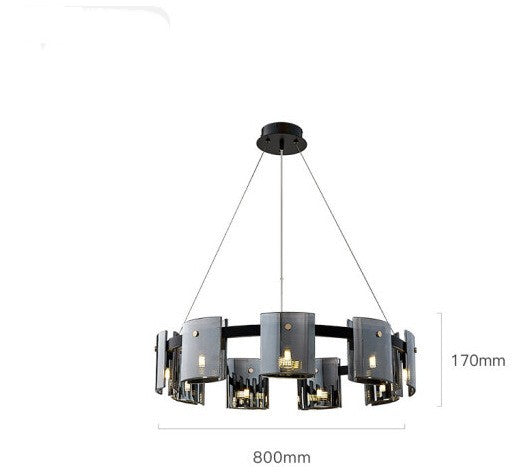 Modern Simple Glass Living Room Chandelier Bedroom Study Personality CJ