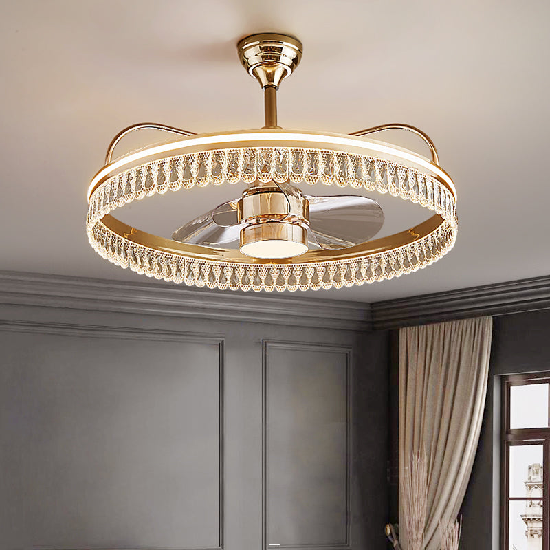 Fan light, dining room light, bedroom light, crystal chandelier, ceiling light YUHUAQI LIGHTING