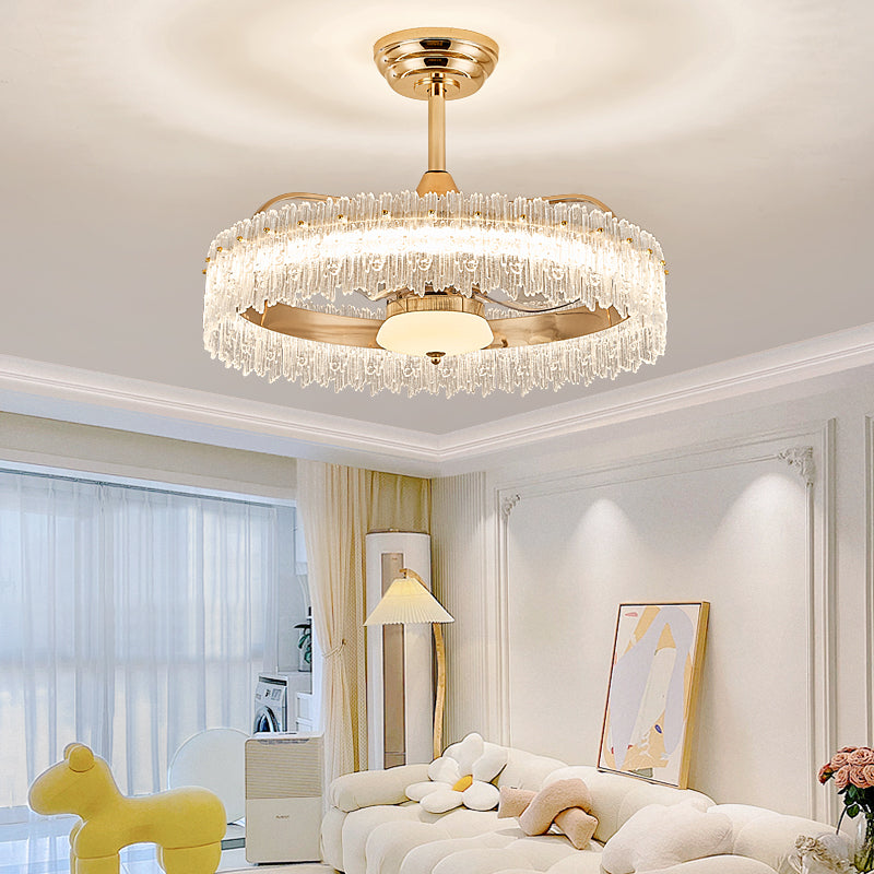 Fan light, dining room light, bedroom light, modern minimalist style YUHUAQI LIGHTING