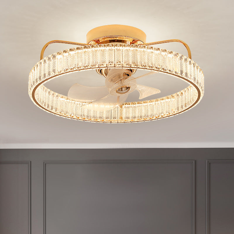 Fan light, dining room light, bedroom light, crystal chandelier, ceiling light YUHUAQI LIGHTING