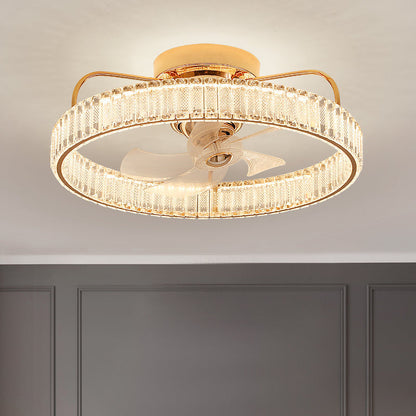 Fan light, dining room light, bedroom light, crystal chandelier, ceiling light YUHUAQI LIGHTING