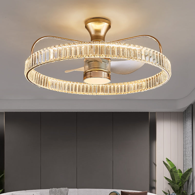 Fan light, dining room light, bedroom light, crystal chandelier, ceiling light YUHUAQI LIGHTING