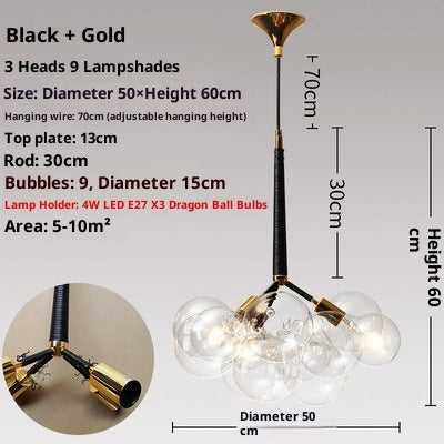 Children's Room Warm Creative Glass Chandelier CJ