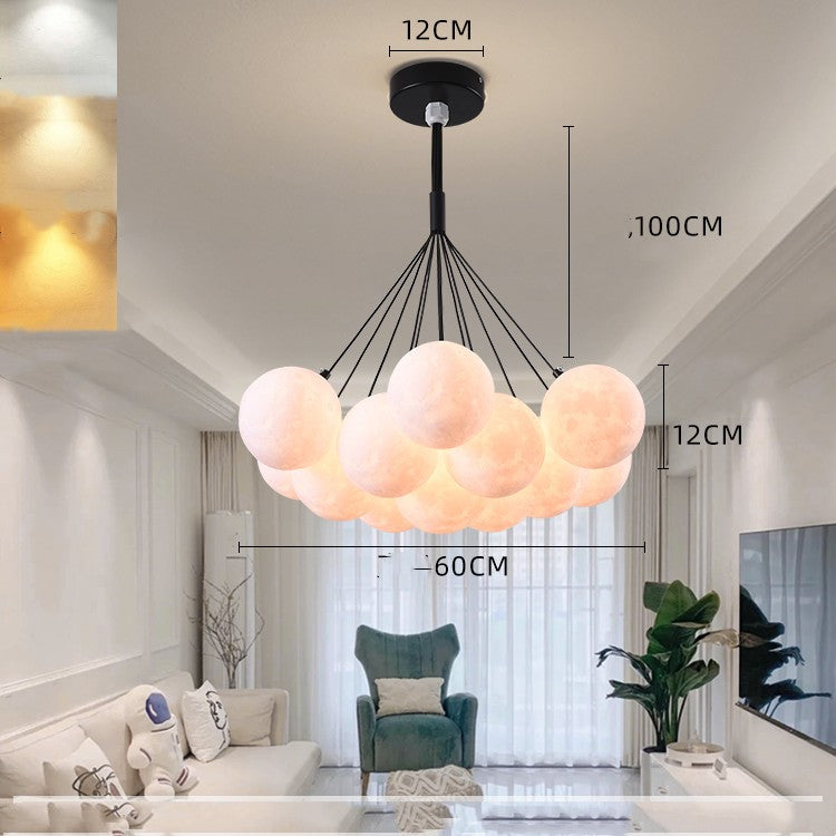 Bedroom Chandelier Nordic Lamps Creative Moon Bubble Lights CJ