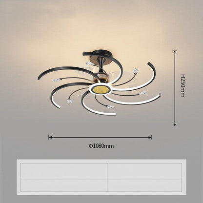 Modern Simple Fan Lamp In Living Room NatalizHomeShop