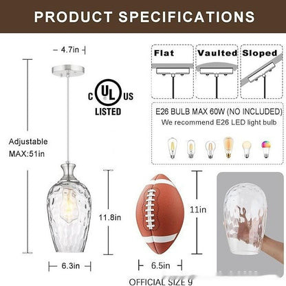 Glass Corridor Kitchen Kitchen Island Restaurant Small Pendant Lamp CJ