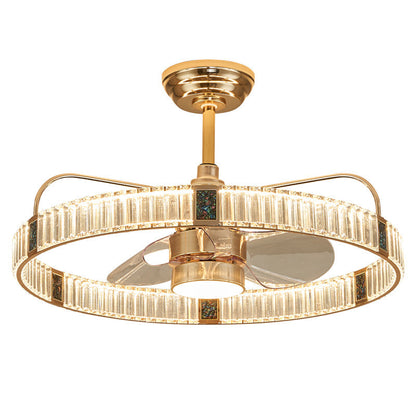 Fan light, dining room light, bedroom light, crystal chandelier. YUHUAQI LIGHTING