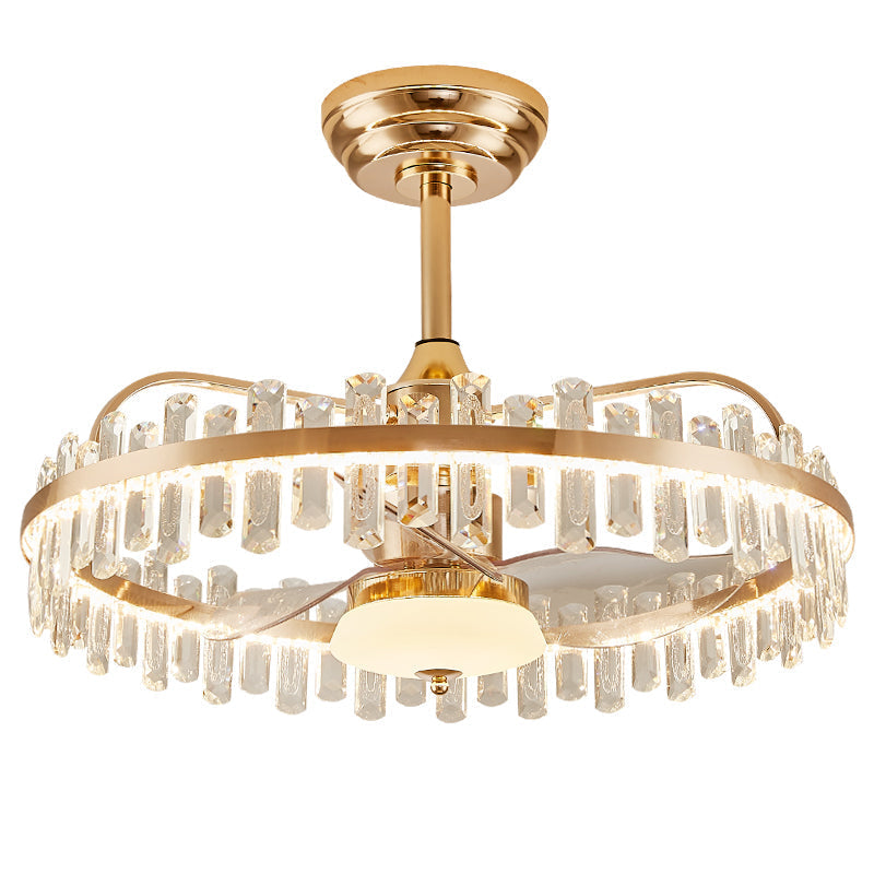 Fan light, dining room light, bedroom light, crystal chandelier. YUHUAQI LIGHTING