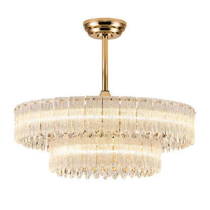 Fan light, dining room light, bedroom light, crystal chandelier, modern minimalist styleHQC4895-5335-6435/X2838-3245 YUHUAQI LIGHTING