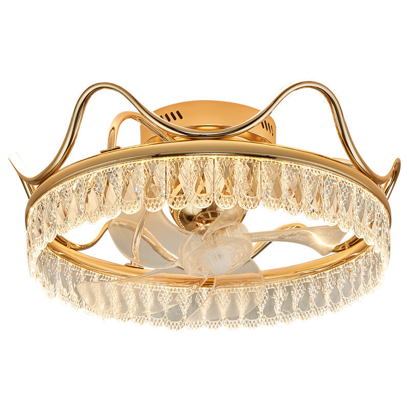 Fan light, dining room light, bedroom light, crystal chandelier, ceiling light YUHUAQI LIGHTING