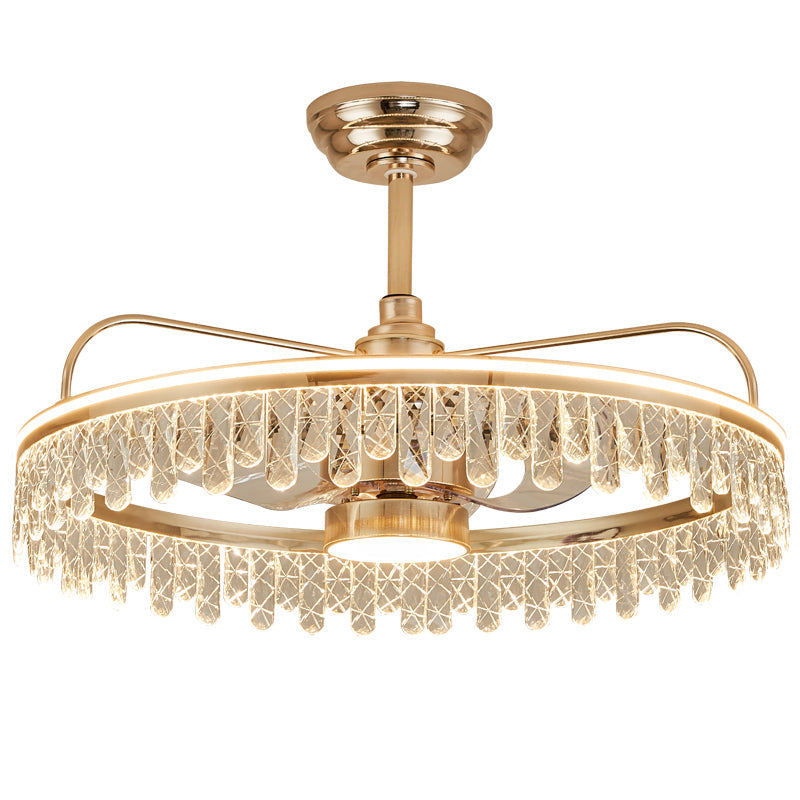 Fan light, dining room light, bedroom light, crystal chandelier. YUHUAQI LIGHTING