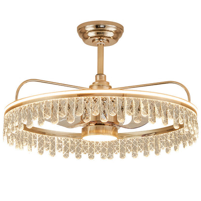 Fan light, dining room light, bedroom light, crystal chandelier. YUHUAQI LIGHTING