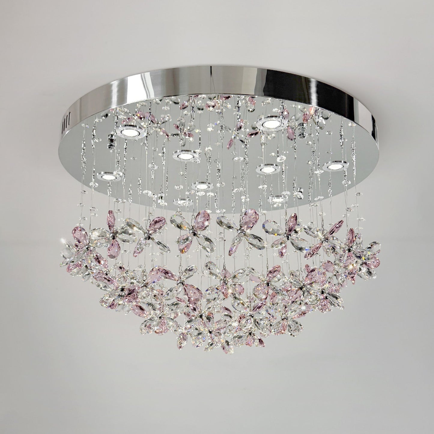 Modern minimalist crystal ceiling light, suitable for dining rooms, bedrooms, and hallways. YUHUAQI LIGHTING