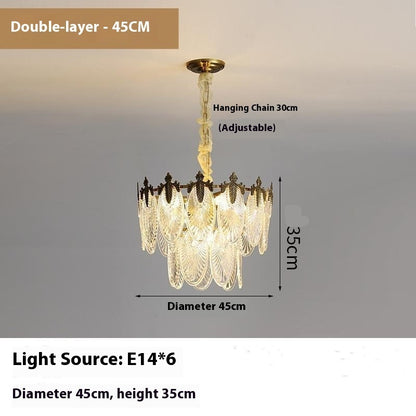 Glass Chandelier Living Room Simple Creative Bedroom Chandelier CJ