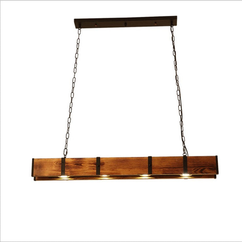 Retro Industrial Style Minimalist Wooden Pendant Light CJ
