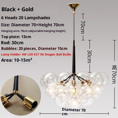 Children's Room Warm Creative Glass Chandelier CJ
