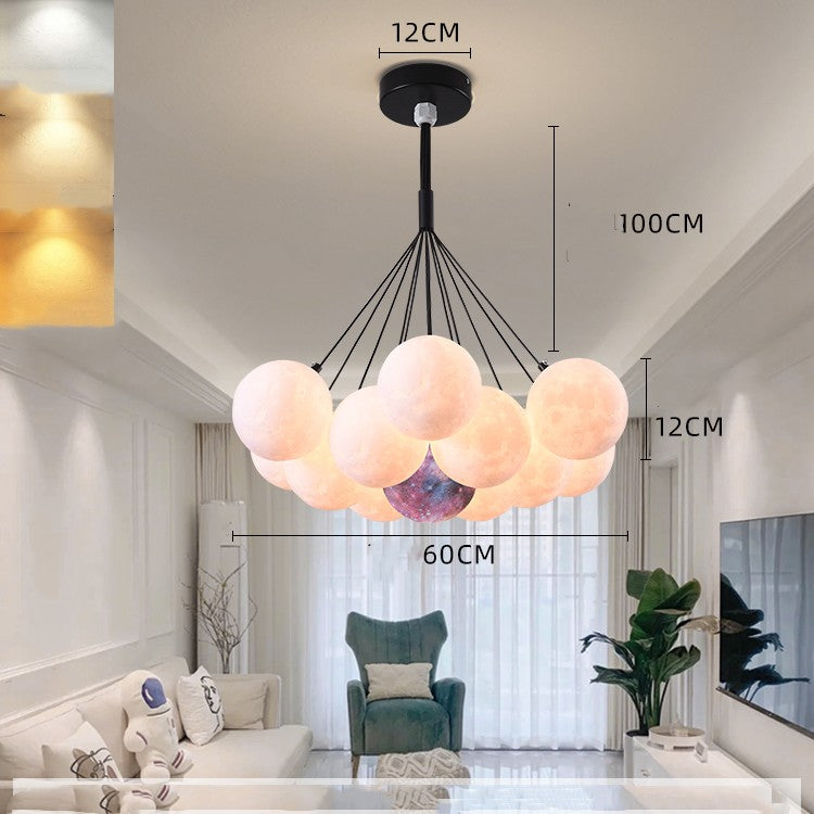 Bedroom Chandelier Nordic Lamps Creative Moon Bubble Lights CJ