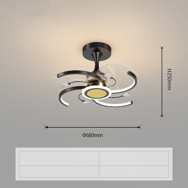 Modern Simple Fan Lamp In Living Room NatalizHomeShop
