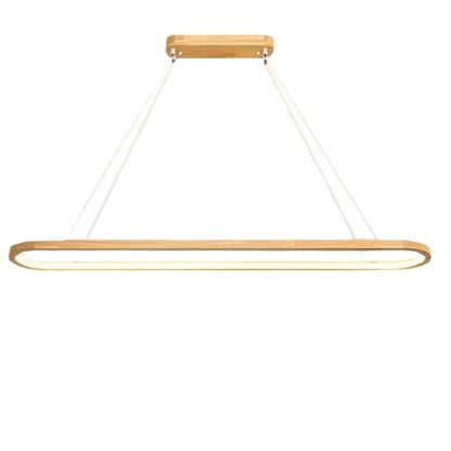 Long Chandelier Log Style Simple Restaurant Bar Office CJ