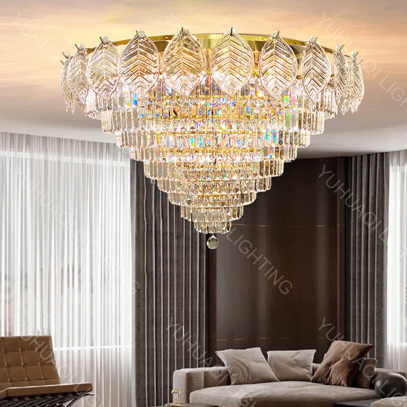 Light Luxury Crystal Ceiling Lamp YUHUAQI LIGHTING