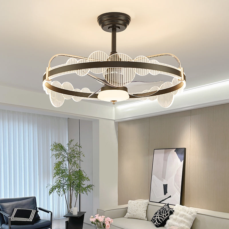 Fan light, dining room light, bedroom light, modern minimalist style YUHUAQI LIGHTING
