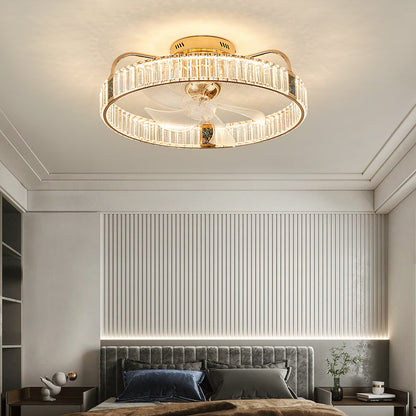 Fan light, dining room light, bedroom light, crystal chandelier. YUHUAQI LIGHTING