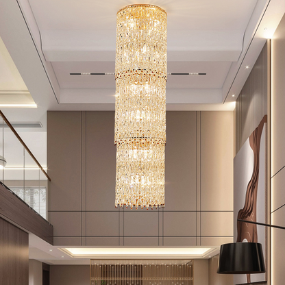 Staircase lights, villa chandeliers, ceiling lights, entryway chandeliers, crystal chandeliers YUHUAQI LIGHTING