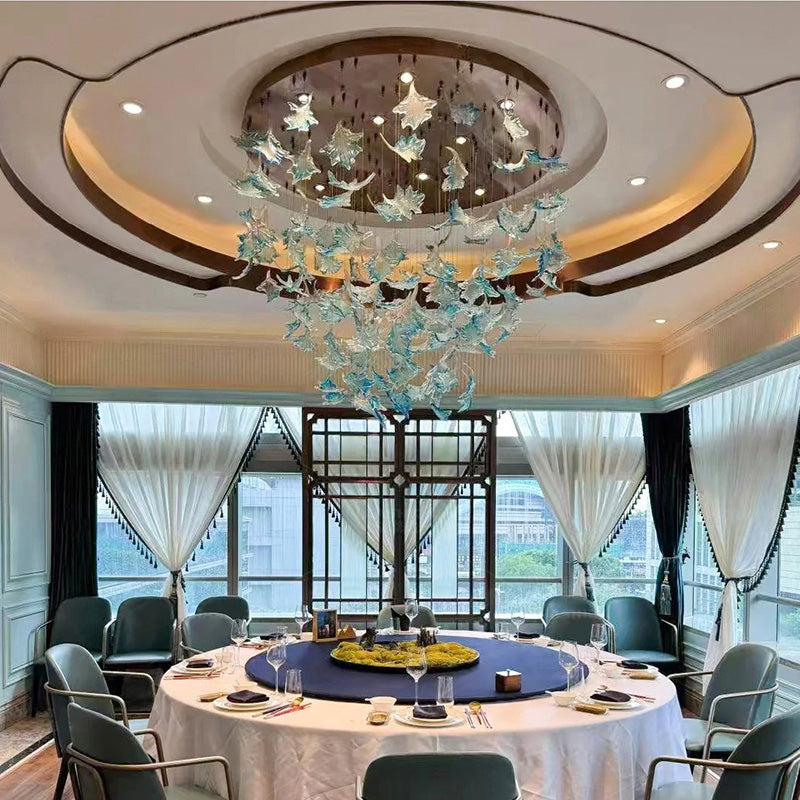 Ceiling lights, glass chandeliers, custom hotel lighting, living room lights, lobby chandeliers, ceiling lights YUHUAQI LIGHTING