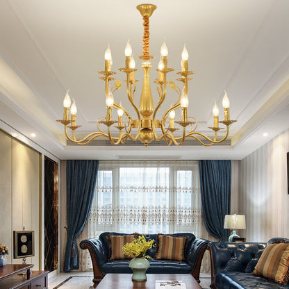 Living Room Bedroom Aisle Wrought Iron Candle Crystal Chandelier CJ