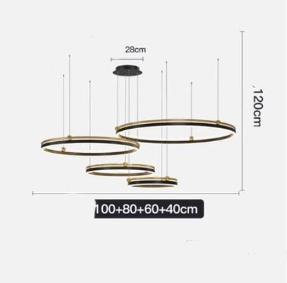 Chandelier Living Room Brushed Aluminum Bedroom Study CJ