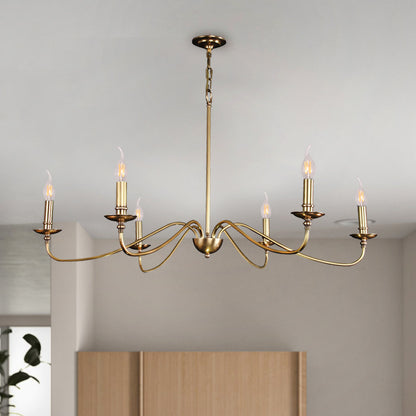 Copper American Style Chandelier Retro Living Room Bedroom Duplex CJ