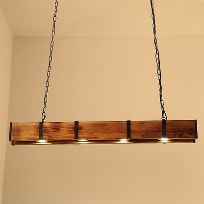Retro Industrial Style Minimalist Wooden Pendant Light CJ