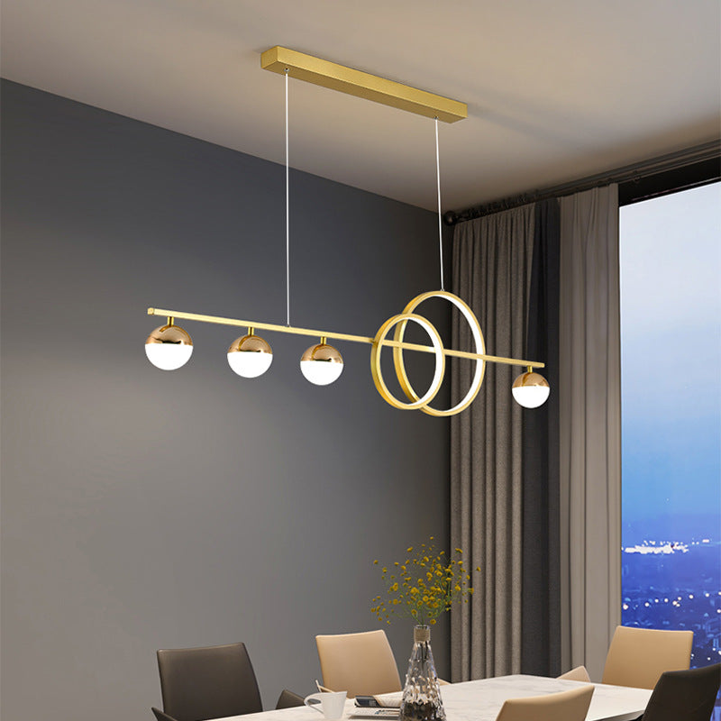 Rectangular Table Lamp Creative New Dining Room Bar Simple Modern Chandelier CJ