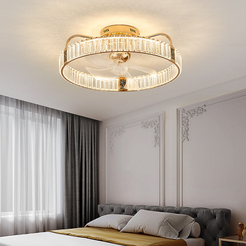 Fan light, dining room light, bedroom light, crystal chandelier. YUHUAQI LIGHTING