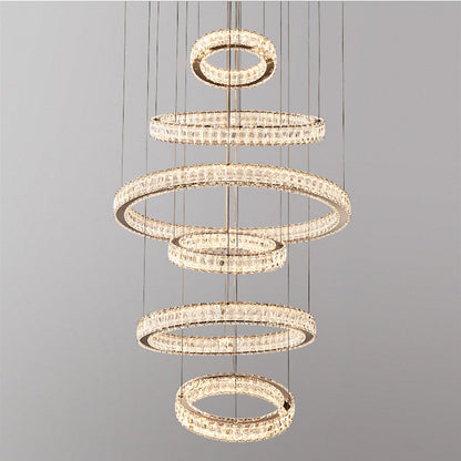 Staircase lights, villa chandeliers, ceiling lights, entryway chandeliers, crystal chandeliers YUHUAQI LIGHTING
