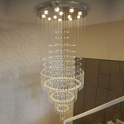 Modern simple light luxury golden crystal ceiling lamp stair light YUHUAQI LIGHTING