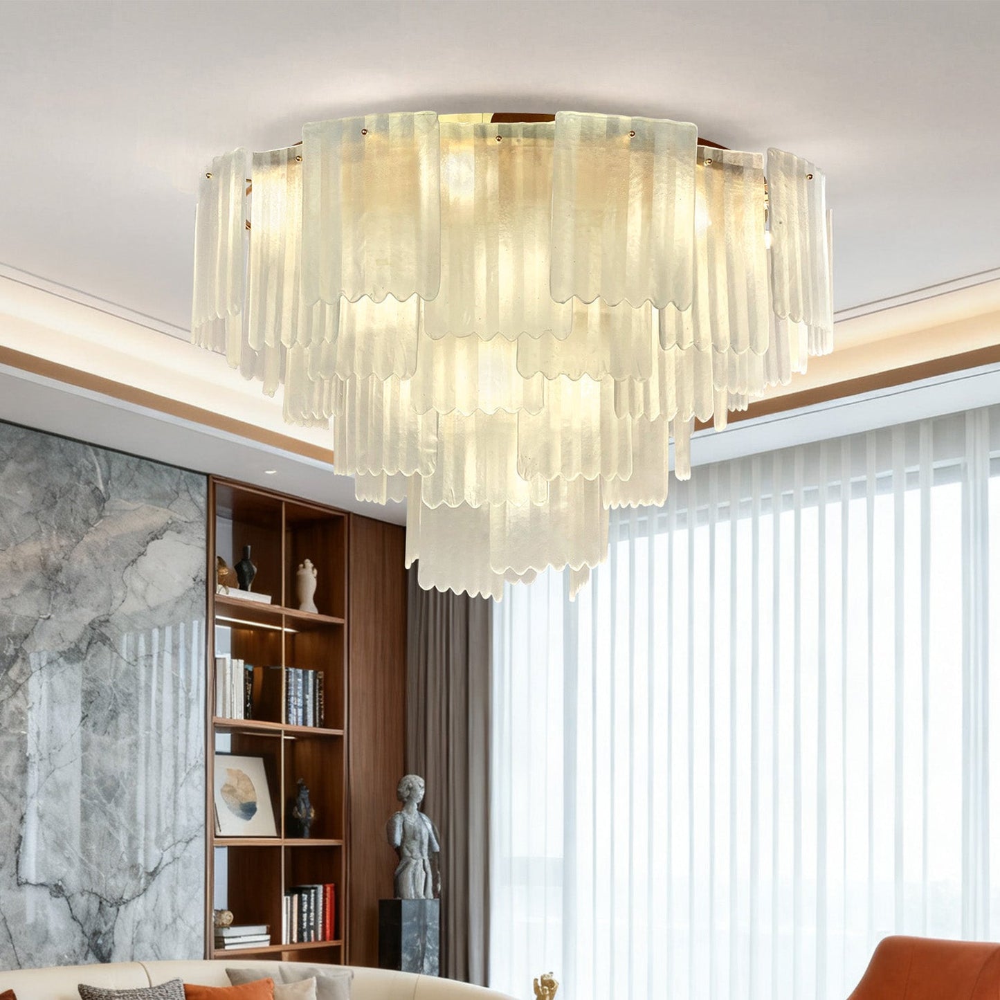 Postmodern glass ceiling light YUHUAQI LIGHTING