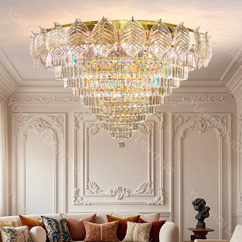 Light Luxury Crystal Ceiling Lamp YUHUAQI LIGHTING