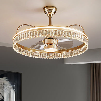 Fan light, dining room light, bedroom light, crystal chandelier, ceiling light YUHUAQI LIGHTING