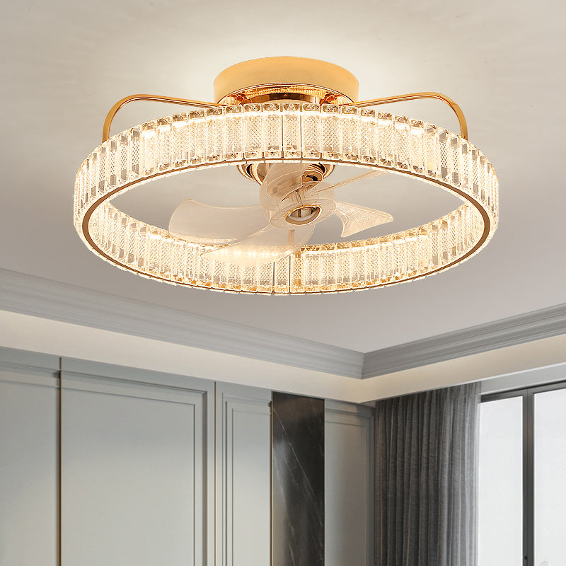 Fan light, dining room light, bedroom light, crystal chandelier, ceiling light YUHUAQI LIGHTING