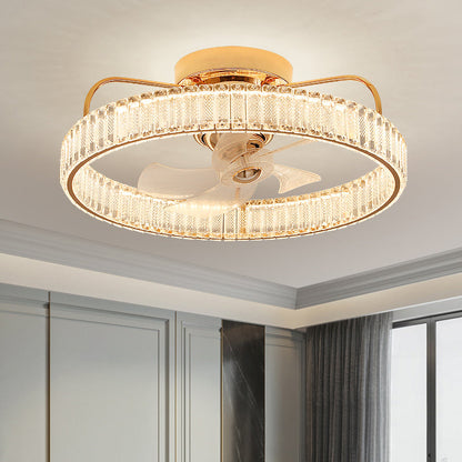 Fan light, dining room light, bedroom light, crystal chandelier, ceiling light YUHUAQI LIGHTING