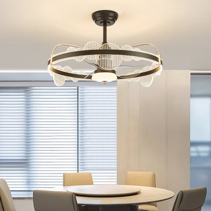 Fan light, dining room light, bedroom light, modern minimalist style YUHUAQI LIGHTING