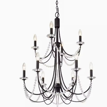 American Retro Style Copper Chandelier French Entry Lux Simple CJ