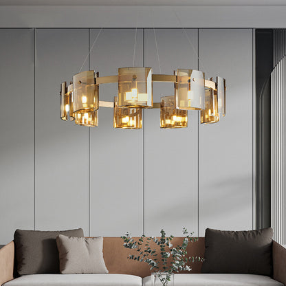Modern Simple Glass Living Room Chandelier Bedroom Study Personality CJ
