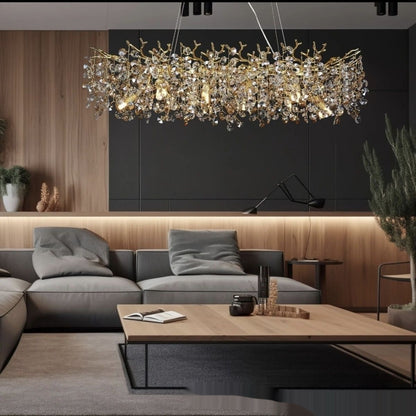 Luxury Crystal Simplicity French Atmosphere Restaurant Branch Chandelier CJ
