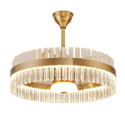 Fan light, dining room light, bedroom light, crystal light, crystal chandelier YUHUAQI LIGHTING