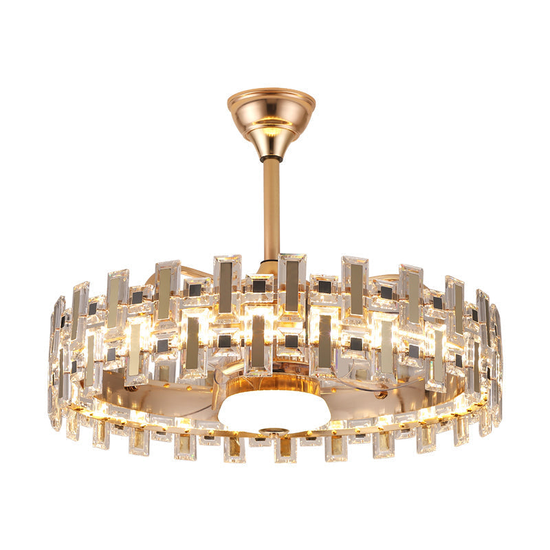 Fan light, dining room light, bedroom light, crystal light, crystal chandelier YUHUAQI LIGHTING