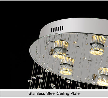 6057Modern simple light luxury golden crystal ceiling lamp stair light YUHUAQI LIGHTING