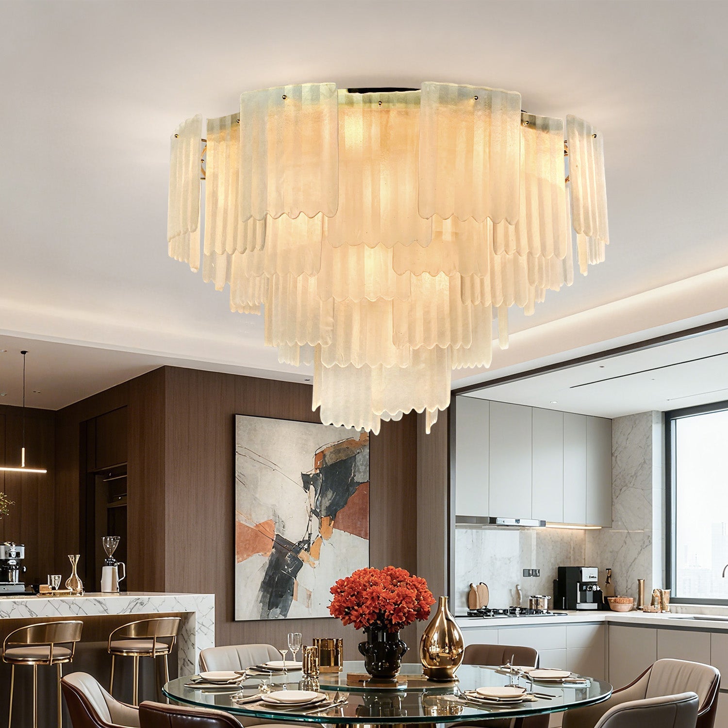 Postmodern glass ceiling light YUHUAQI LIGHTING
